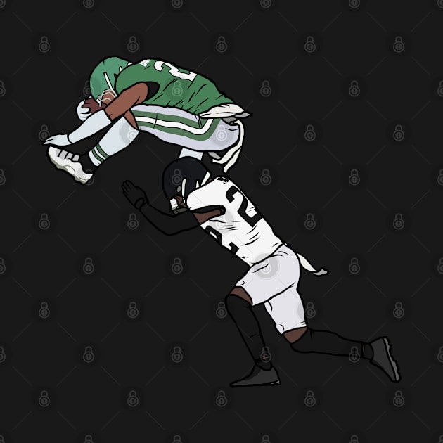 Saquon Barkley Backwards Hurdle by rattraptees