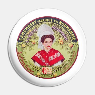 Camembert Cheese, Vintage French Label Pin