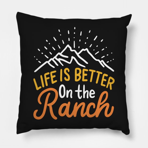 FARMING: Life On Ranch Pillow by woormle