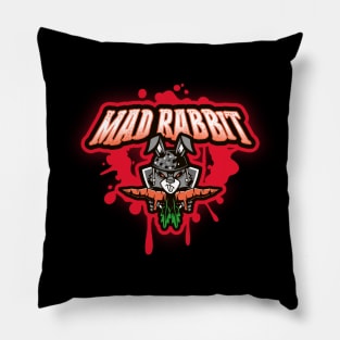 Halloween Mad Rabbit Design Pillow