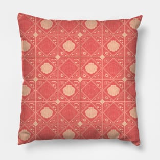 Coral Shell Mosaic Pillow