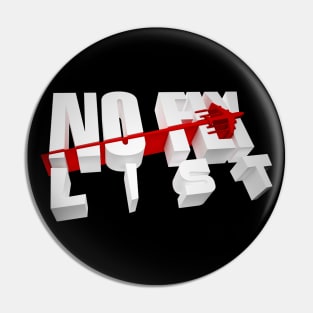 No Fly List 3D text Pin