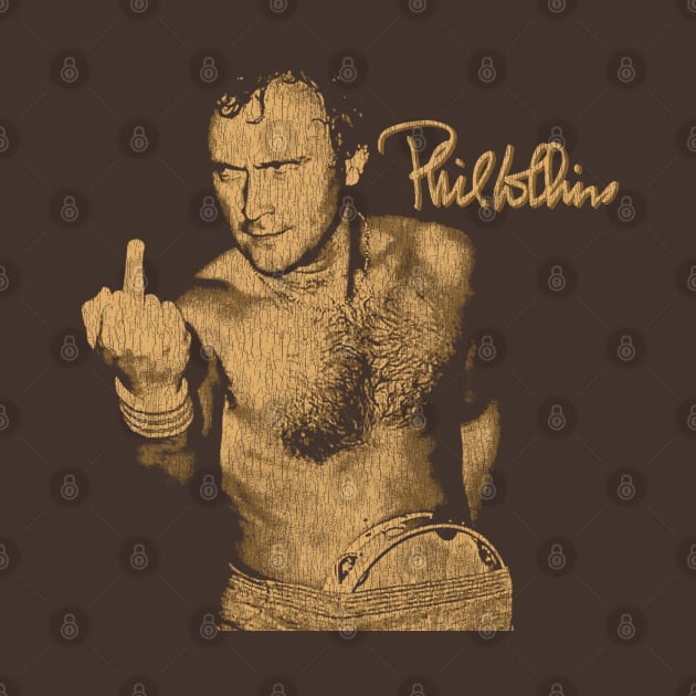 Funny Phil Collins Fan Art Brown by Bingung Mikir Nama Design