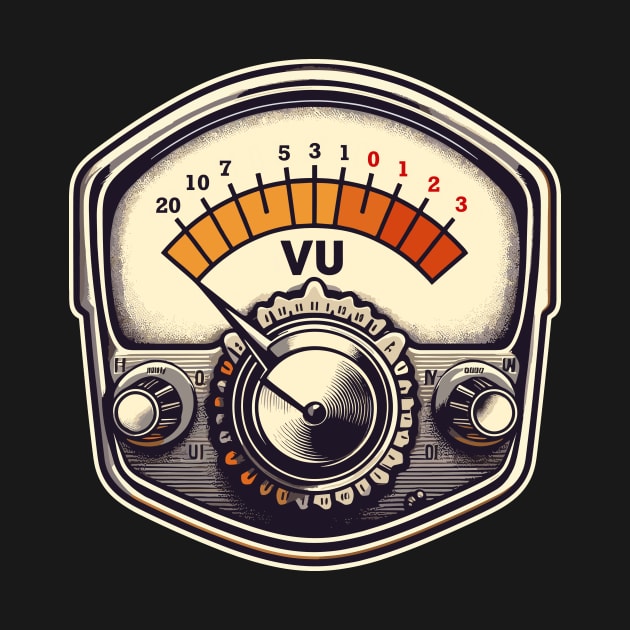 Vu Meter Vintage Retro Illustration by FanArts