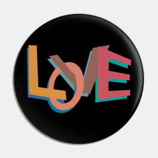 LOVE layered multicolor font Valentines Day design Pin