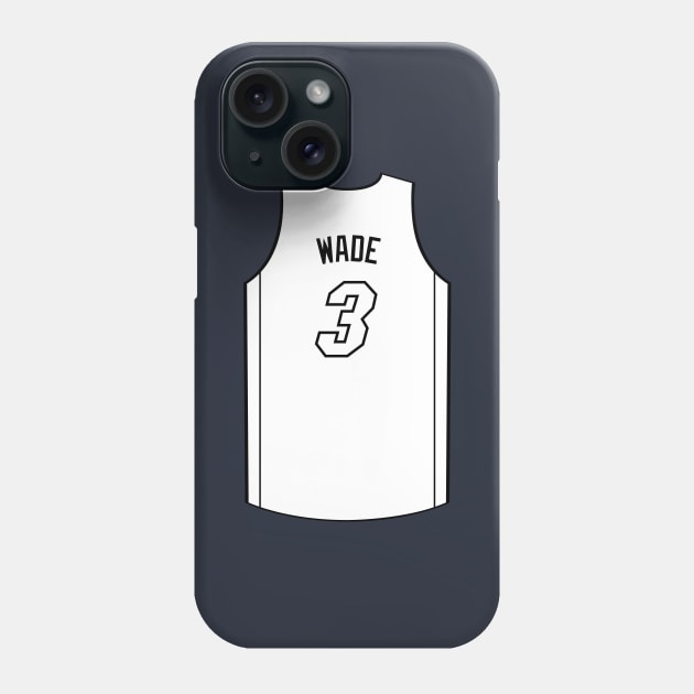 Dwyane Wade Miami Jersey Qiangy Phone Case by qiangdade