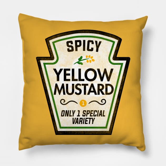 Funny Mustard Halloween Couple Costume Pillow by Boots