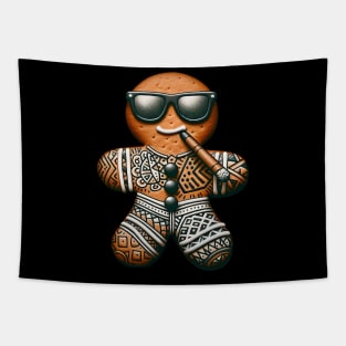 Holiday Gingerbread Man with Attitude Tapestry