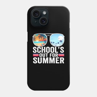 Schools Out For Summer Glasses  Of School Teacher Phone Case