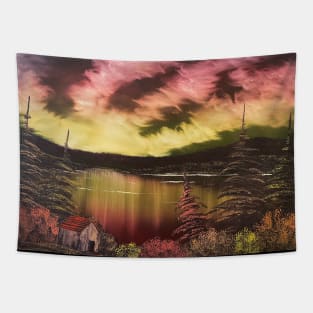 Red Sunset Tapestry