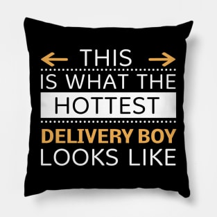 Delivery Boy Looks Like Creative Job Typography Design Pillow