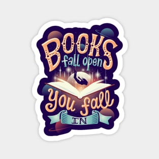 Books fall open you fall in Magnet