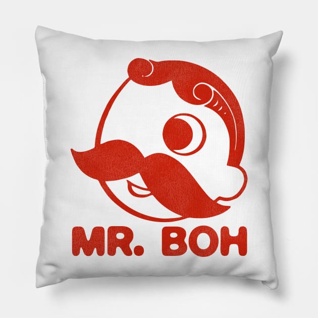 Vintage Mr. Natty Boh Lager Beer Pillow by darklordpug