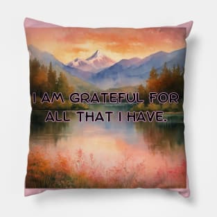 I am grateful for all that I have. Pillow