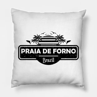 Praia de Forno Beach Brazil, Palm Trees Sunset Summer Pillow