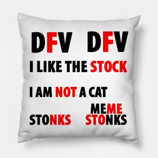 Meme stocks DFV stonks sticker pack Pillow