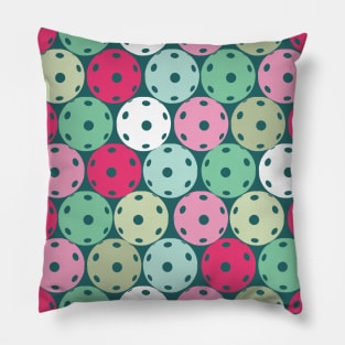 Pastel pink and green pickleballs Pillow