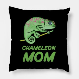 Green Chameleon Mom for Chameleon Lovers Pillow