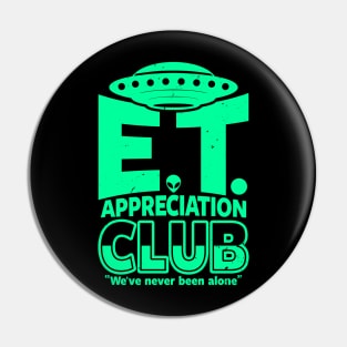 Alien E.T. UFO Believer Club Pin