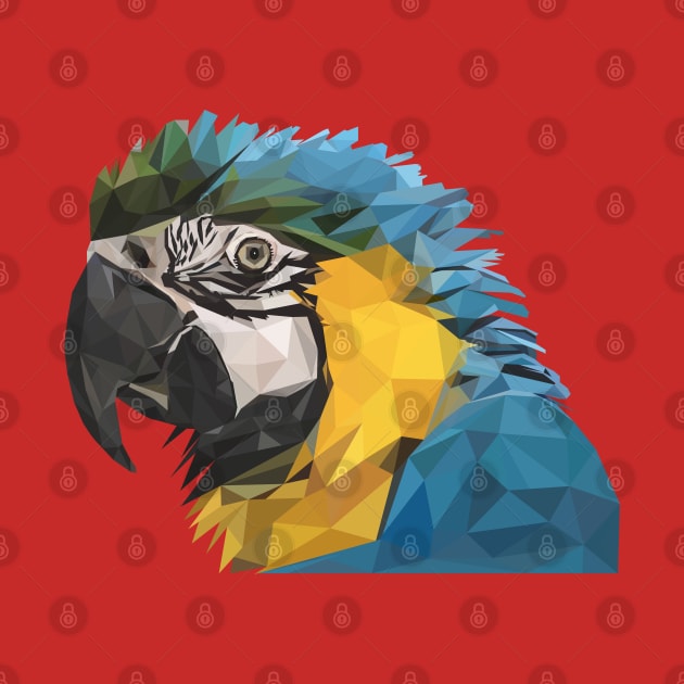 Parrot Low Poly Art by TheLowPolyArtist