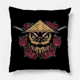 Samurai owl Pillow