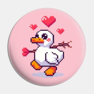 Duck Valentine Day Pin