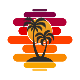 Palm trees at sunset T-Shirt