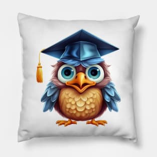 Blue Owl Graduation Pillow