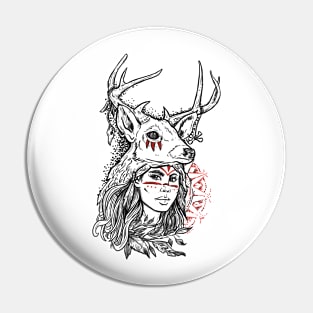 Deer priestess Pin