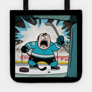 Hockey Player mad at the referee. Tote