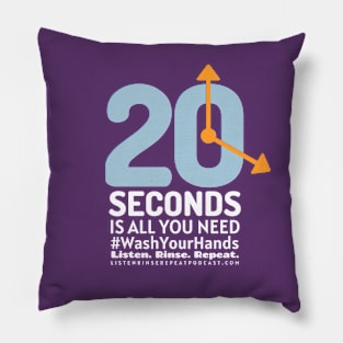 20 Seconds #WashYourHands Pillow