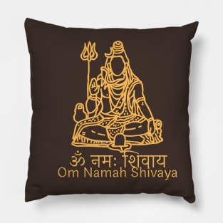 Golden Shiva Pillow