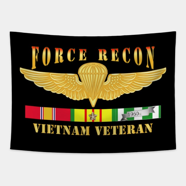 Force Recon Fire Vietnam Vet w VN SVC Tapestry by twix123844