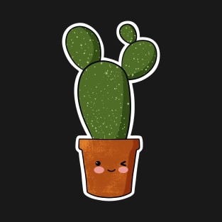 Kawaii cactus sticker T-Shirt