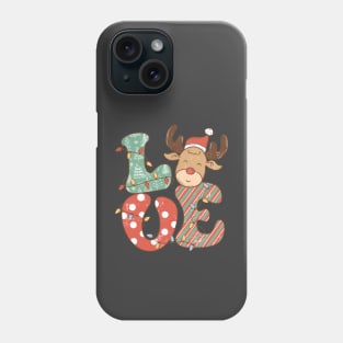 Love Reindeer Christmas Lights Phone Case