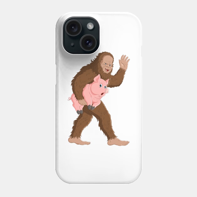 Bigfoot Sasquatch Chinese New Year of the Pig 2019 Phone Case by wingsofrage