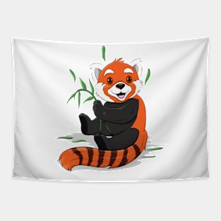 Red Panda cute cartoon Tapestry