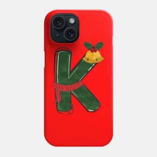 Letter K - Christmas Letter Phone Case