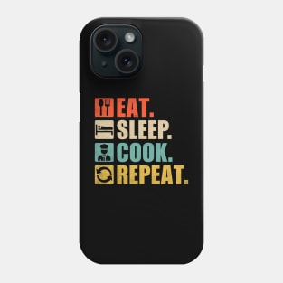 Eat Sleep Cook Repeat Phone Case