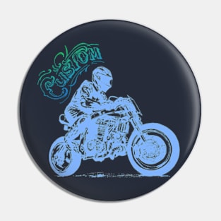 custom motorbike rider Pin