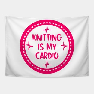 Knitting Is My Cardio Tapestry