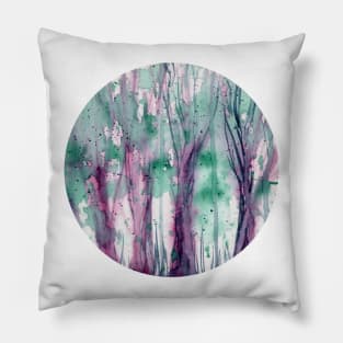 Enchanted forest (circle) Pillow