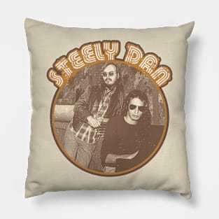 Retro Sepia Steely Dan Pillow