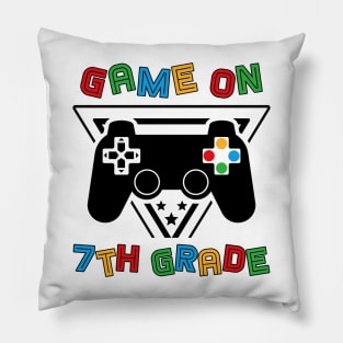 Back To School Game On 7th Grade Funny Gamer Kids Boys Pillow