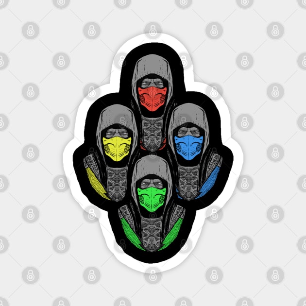 Four Ninjas II Magnet by DeathAnarchy