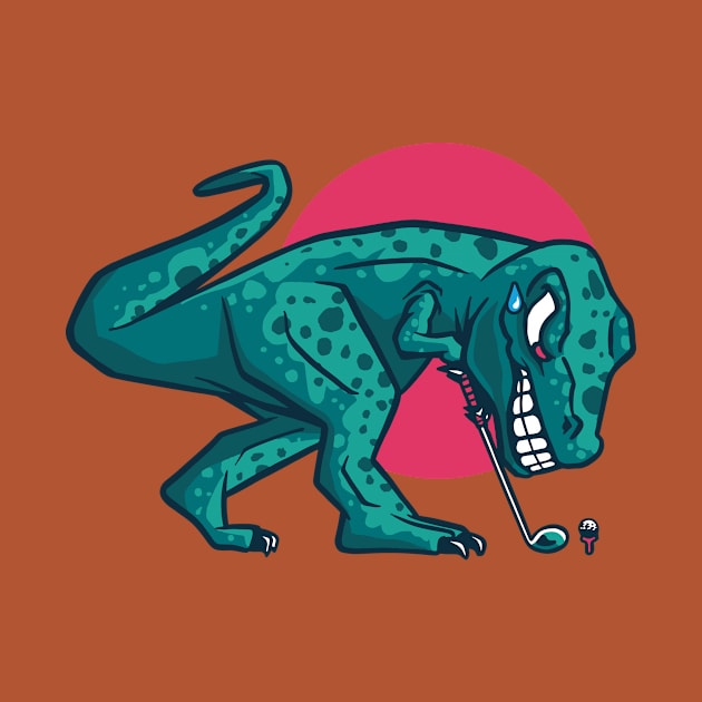 T-Rex Golfer by Hamster Design