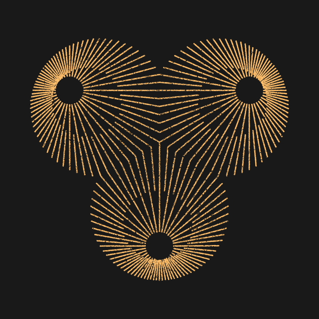 GOLDEN GEOMETRIC SUN by azified