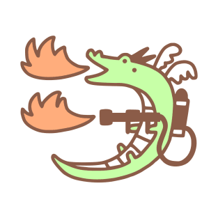 Dragon With A Flamethrower 2 T-Shirt