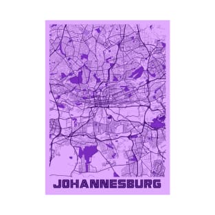 Johannesburg - South Africa Lavender City Map T-Shirt
