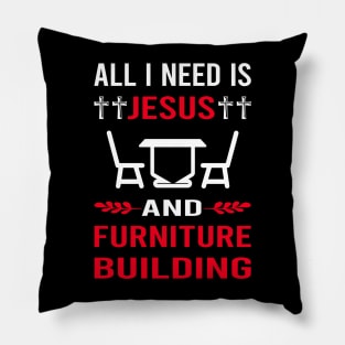 I Need Jesus And Furniture Building Carpentry Carpenter Pillow